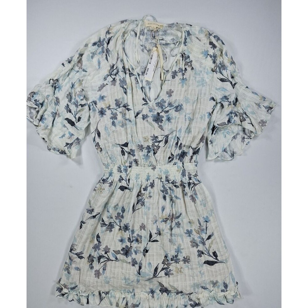 Love Stitch L floral watercolor mini dress Women's Large